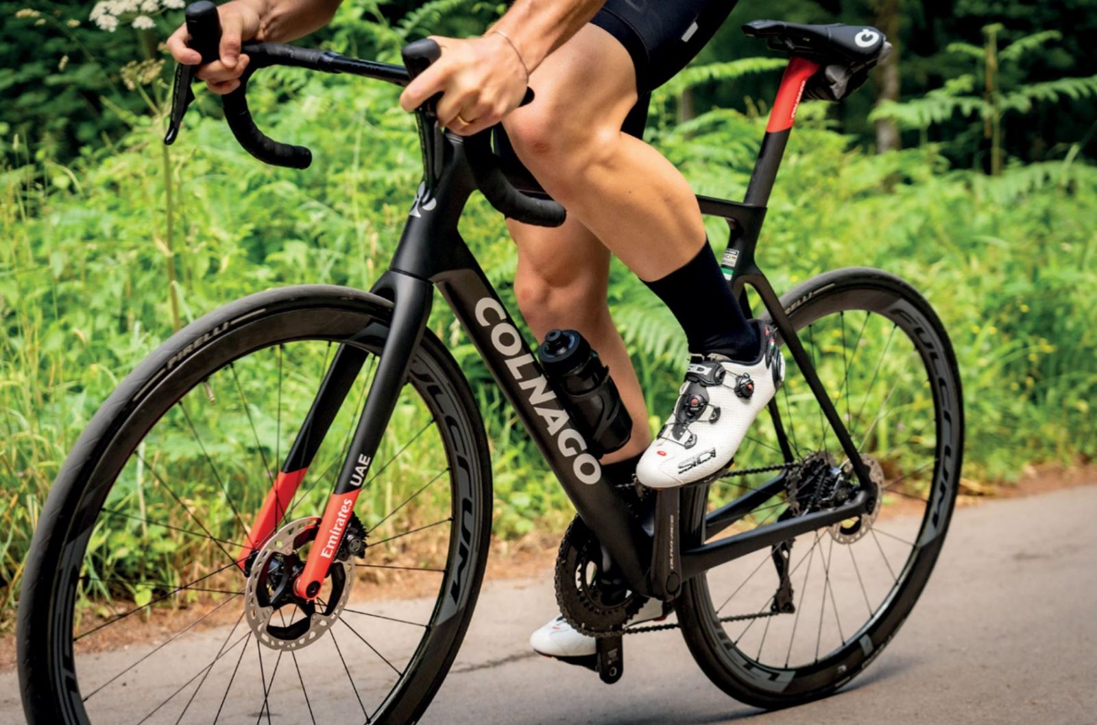 Fourche Carbone Colnago V-Frein 1-1/8 Po - Route 700c - Blanc/noir - 690g